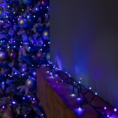 Samuel Alexander 6M 240 Led Treebrights Christmas String Lights With Timer In BluePurple & White from B&Q