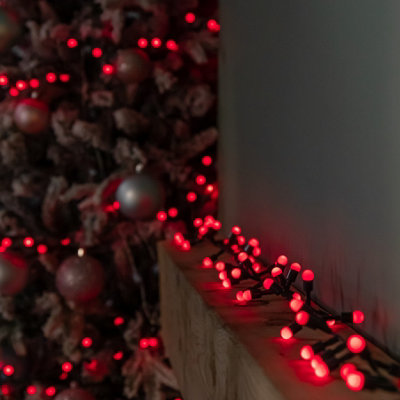 B&Q -  300 Christmas Berry String Lights In Red With Multi-Action Leds