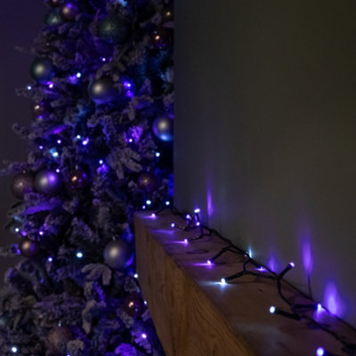 Samuel Alexander 57.5M 720 Led Supabrights Christmas String Lights With Timer In BluePurple & White from B&Q
