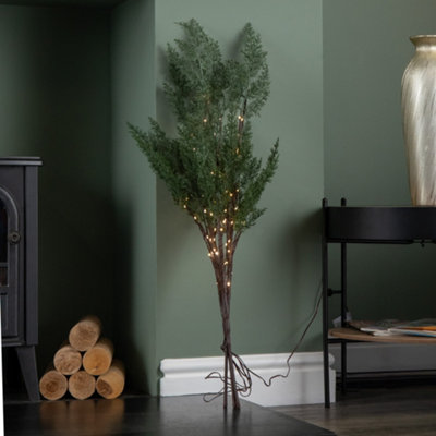 B&Q -  90Cm Set Of 3 Light Up Christmas Fir Twig With 90 Warm White Leds (Twigs Only)