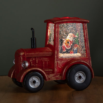 Samuel Alexander 15Cm Battery Operated Light Up Christmas Tractor Water Spinner With Santa And Leds from B&Q