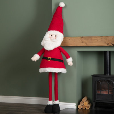 Samuel Alexander 1.8M Tall Extendable Plush Santa Decoration With Telescopic Legs from B&Q