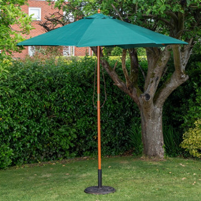 Samuel Alexander 2.7M Outdoor Wooden Garden Parasol Sun Shade With Carry Bag In Green - Green - Image 5