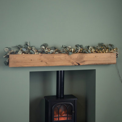 Samuel Alexander 1.8M Eucalyptus Christmas Garland With 130 Warm White Leds from B&Q