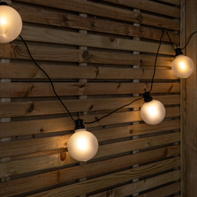 Samuel Alexander 4.5M Set Of 10 Frosted Ball Style Cap String Lights With Filament In Warm White from B&Q