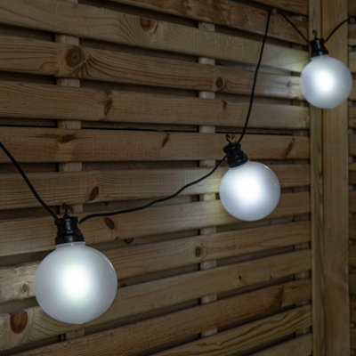 Samuel Alexander 4.5M Set Of 10 Frosted Ball Style Cap String Lights With Filament In White from B&Q