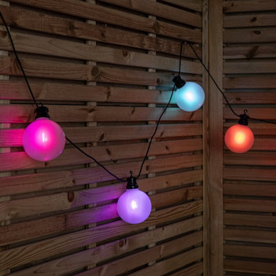 Samuel Alexander 4.5M Set Of 10 Frosted Ball Style Cap String Lights With Filament In Rainbow from B&Q