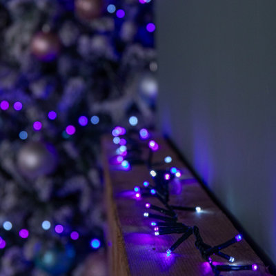 Samuel Alexander Blue/White/Purple 750 Led Treebrights Christmas String Lights With Timer In & 18.7M