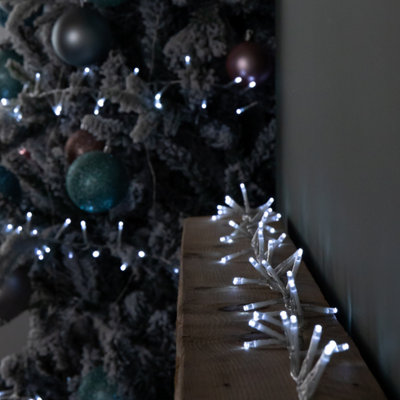 Samuel Alexander 18.7M 750 Led Treebrights Christmas String Lights With Timer In White On Clear Cable from B&Q