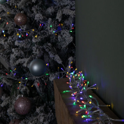 Samuel Alexander 9.3M 720 Led Christmas Cluster String Lights With Timer In Multi-Coloured On Clear Cable from B&Q