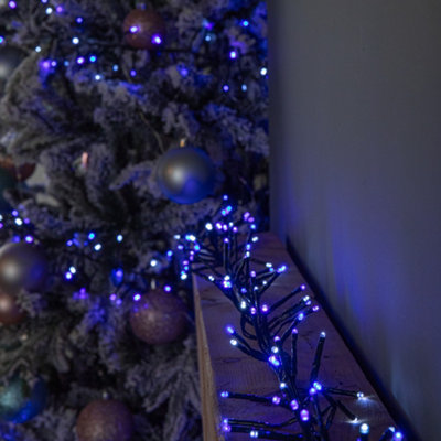 Samuel Alexander 37.5M 3000 Led Christmas Cluster Multi-Action String Lights With Timer In Blue, Purple & White - Blue - Image 7
