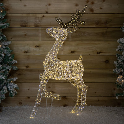 Samuel Alexander 1.1M Light Up Flexibrights Christmas Reindeer With 1370 White And Warm White Leds from B&Q