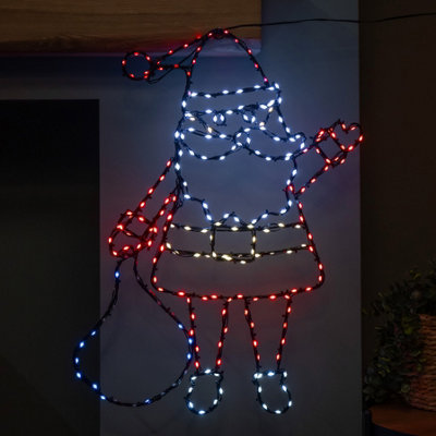Samuel Alexander 59Cm X 45Cm Light Up Flexibrights Christmas Santa Silhouette With 237 Multi-Coloured Leds from B&Q