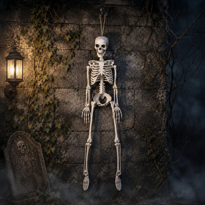 3ft (90cm) Posable Full Body Halloween Skeleton Decoration with Movable Joints - Image 9