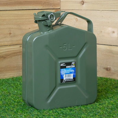 Samuel Alexander 5 Litre Metal Jerry Can For Fuel With Leak Proof Bayonet Closure from B&Q