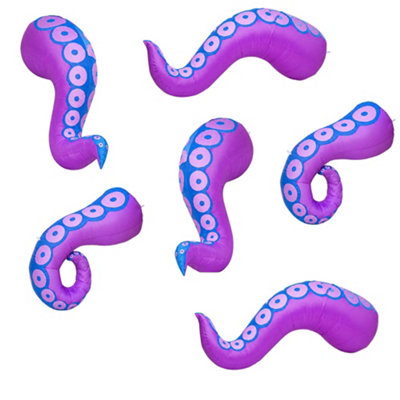 Light Set Of 6 Up Large Inflatable Octopus Tentacles Halloween Decoration With Leds - Image 4