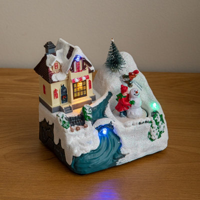 Samuel Alexander 14Cm Animated Frosty¿S Snow Led Village Scene Christmas Decoration - Multi-Coloured - Image 5