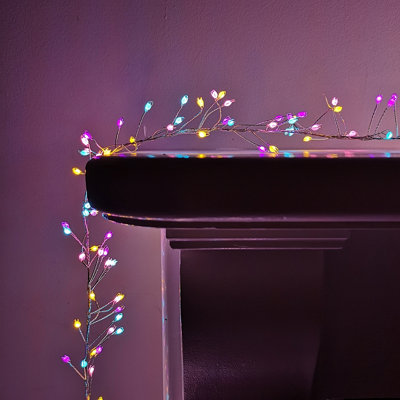 Samuel Alexander 800 Led 5.5M Premier Christmas Indoor Outdoor Wire Cluster Lights With Timer In Rainbow from B&Q