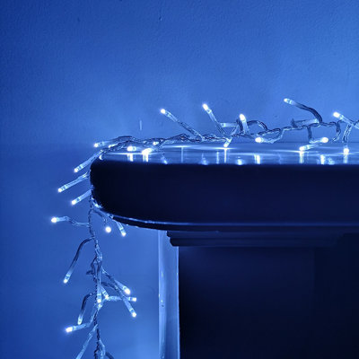 Samuel Alexander 960 Led 12M Premier Cluster Indoor Outdoor Multi Function Mains Operated Christmas Lights With Timer On Clear Cable In Cool White from B&Q