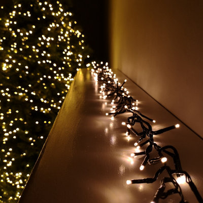  - 3000 Led 37.2M Premier Christmas Outdoor Cluster Timer Lights In Vintage Gold