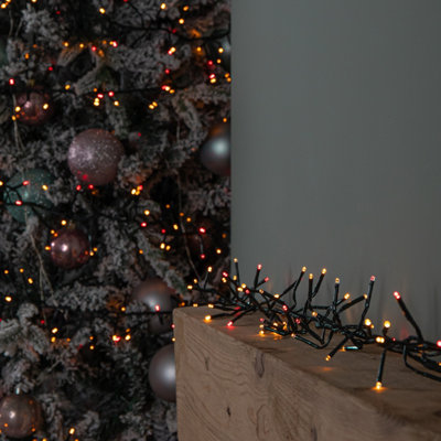 3000 Led 37.2M Premier Christmas Outdoor Cluster Timer Lights In Red & Vintage Gold from B&Q