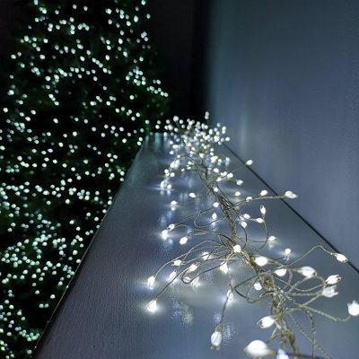 Samuel Alexander White 430 Led Premier Christmas Outdoor 8 Function Garland Wire Lights Cool 2.7M