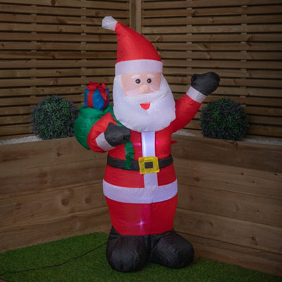 Samuel Alexander 120Cm (4Ft) Light Up Standing Santa Inflatable Christmas Decoration With Leds from B&Q