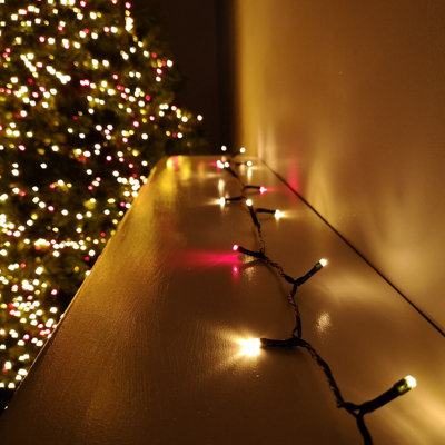 Samuel Alexander 1000 Led 80M Premier Supabrights Indoor Outdoor Christmas Multi Function Mains Operated String Lights With Timer In Red & Gold from B&Q