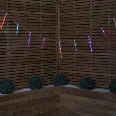 Samuel Alexander 6.9M Icicle Christmas Chaser Lights With 72 Rainbow Leds from B&Q