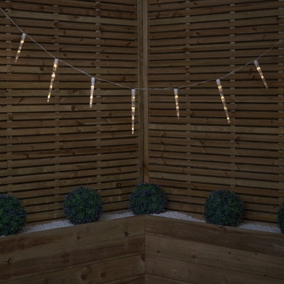 Samuel Alexander 72 Led 6.9M Premier 24 Indoor Outdoor Icicle Shape Christmas Chaser Lights In Warm White