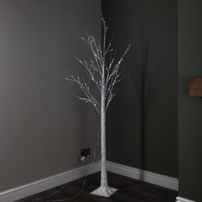 1.8m (6ft) Light up White Christmas Birch Tree with 80 Ice White LEDs - Samuel Alexander  | TJ Hughes - Image 7
