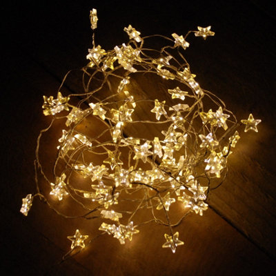 Samuel Alexander 80 Led (2M) Outdoor Warm White Star Cluster Christmas Lights Microbrights Timer from B&Q