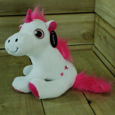 Samuel Alexander 25Cm Plush White Unicorn With Pink Mane And Tail from B&Q
