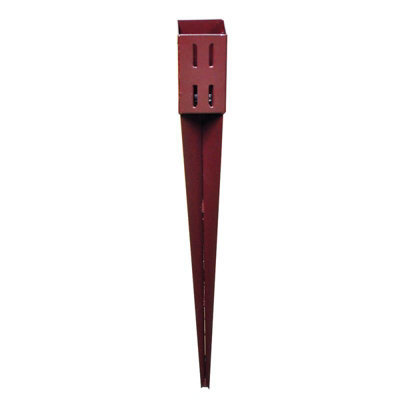 B&Q -  75mm X 75mm (3" X 3") Metal Garden Fence Post Holder & Spike