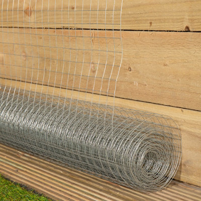 B&Q -  5M X 90Cm X 25mm Wire Mesh Garden Galvanised Netting