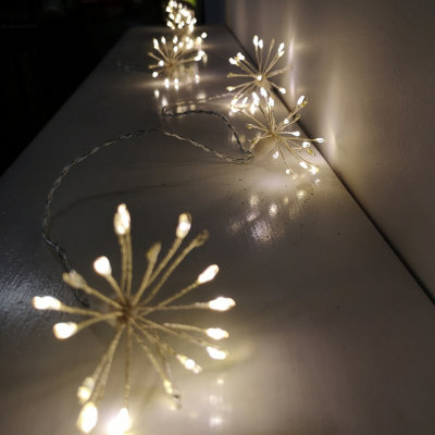 Samuel Alexander - LED Christmas Twinkling Starburst Lights - Warm White - 2.7m Lit Length - Image 6