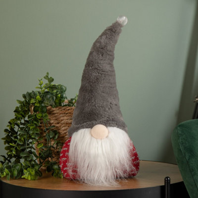 Samuel Alexander 35Cm Battery Operated Light Up Christmas Gonk With Grey Hat & Red Body from B&Q