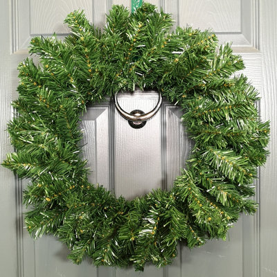 Samuel Alexander 50Cm Diameter Plain Artificial Imperial Pine Christmas Wreath Decoration Green