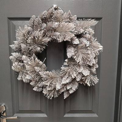 Samuel Alexander 50Cm Premier Christmas Snow Fir Door Wreath from B&Q