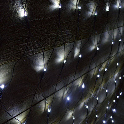 Samuel Alexander 1.7M X 1.2M 180 Led Premier Indoor Outdoor Multifunction Christmas Net With Timer In Cool Light/White