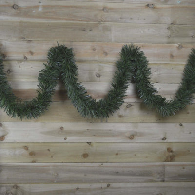 Samuel Alexander Green X 15Cm Luxury Chunky Cut Tinsel Garland Christmas Tree Decoration 10M