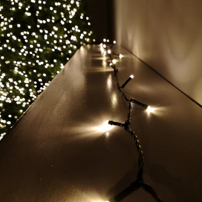 B&Q -  480 Led 38.3M Indoor Outdoor Christmas Multi Function Mains Operated String Lights With Timer In Warm White