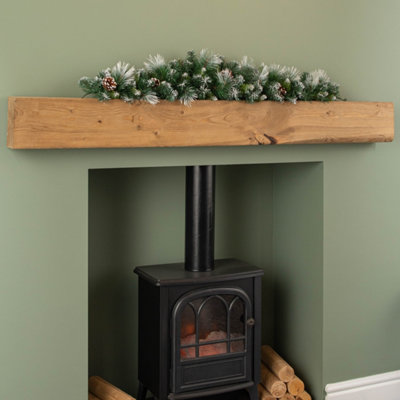 Samuel Alexander 90Cm (3Ft) Frosted Glacier Christmas Swag With Pine Cones from B&Q