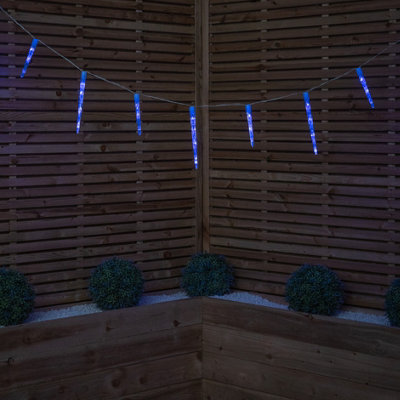 B&Q -  6.9M Icicle Christmas Chaser Lights With 72 Blue Leds