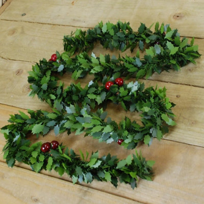 Samuel Alexander 2M Christmas Holly With Red Berries Tinsel Or Garland from B&Q