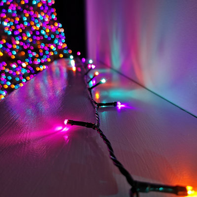 Samuel Alexander 720 Led 57.5M Premier Supabrights Indoor Outdoor Christmas Multi Function Mains Operated String Lights With Timer In Rainbow from B&Q