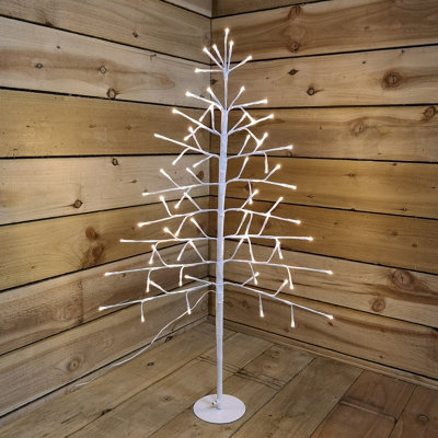 Samuel Alexander White Snowtime Indoor Outdoor Angel Tree With 72 Warm Leds 90Cm