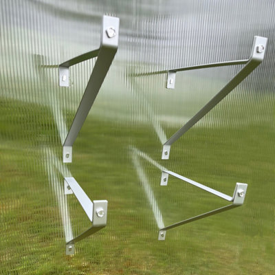 Garden Selections Pack Of 4 Aluminium Greenhouse Shelving Shelf Brackets (27Cm) from B&Q