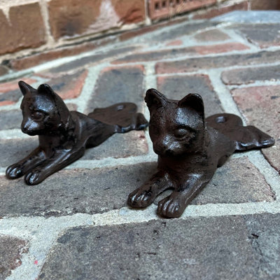 Selections Cast Iron Cat Decorative Door Wedge Doorstop (Set Of 2) from B&Q