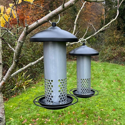 Hanging Bird Mealworm & Nut Feeder Garden Birds Squirrel Resistant (Set of 2) - Image 3